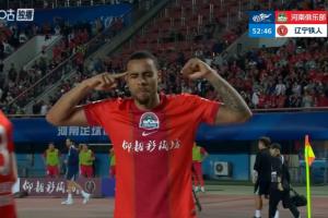 打花了！古斯塔沃角球頭槌破門，河南3-0領(lǐng)先遼寧鐵人