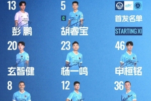 深圳新鵬城客戰河南俱樂部彩陶坊首發陣容出爐！