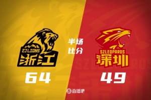 半場戰報-廣廈領先深圳15分 小布朗轟28+4 胡金秋13分 賀希寧6分